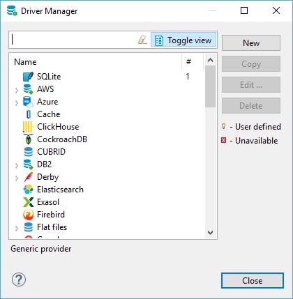 Configuring DBeaver for JNI Access to an RDM Database